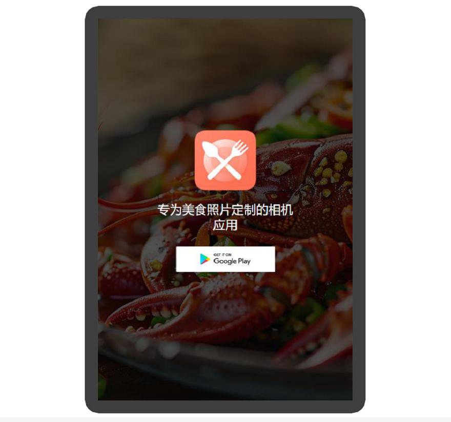 餐饮 美食 中英双语 APP下载页 宣传页 着陆页 落地页 引导页